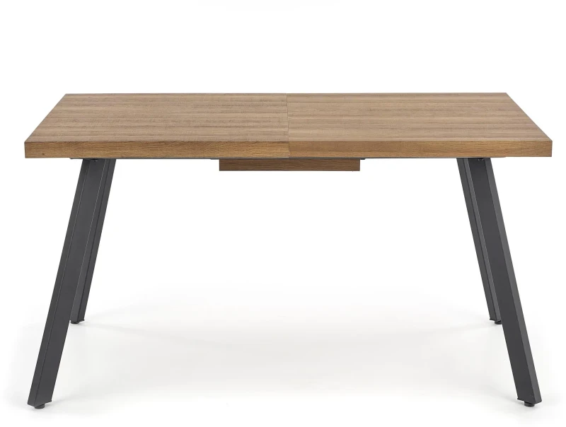 Stół rozkładany Berlin 140-180 cm blat orzechowy/czarny