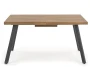 Stół rozkładany Berlin 140-180 cm blat orzechowy/czarny