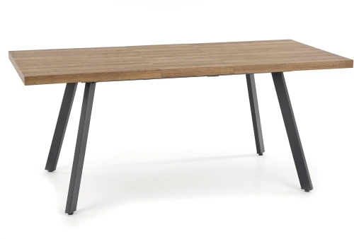 Stół rozkładany Berlin 140-180 cm blat orzechowy/czarny