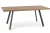 Stół rozkładany Berlin 140-180 cm blat orzechowy/czarny