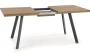Stół rozkładany Berlin 140-180 cm blat orzechowy/czarny