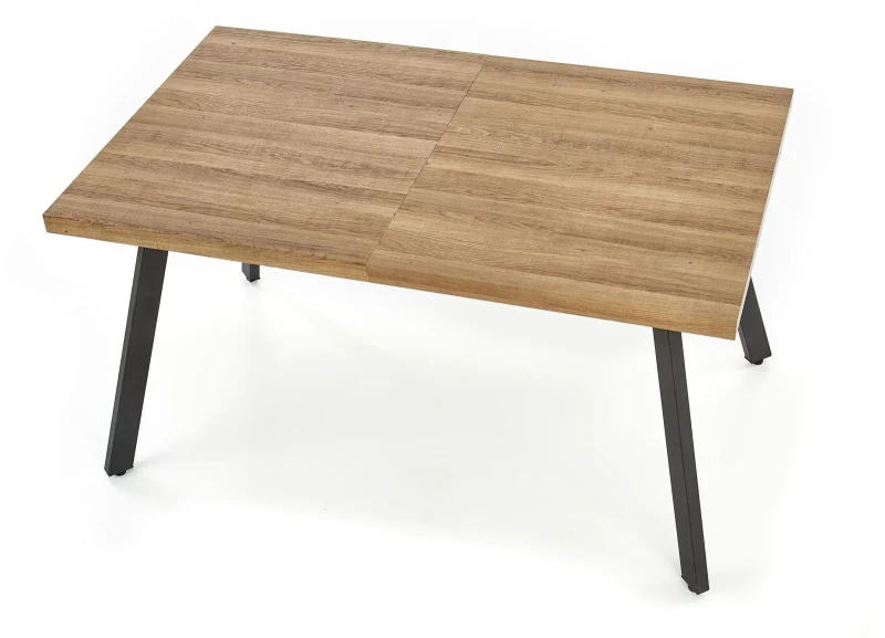 Stół rozkładany Berlin 140-180 cm blat orzechowy/czarny