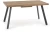 Stół rozkładany Berlin 140-180 cm blat orzechowy/czarny