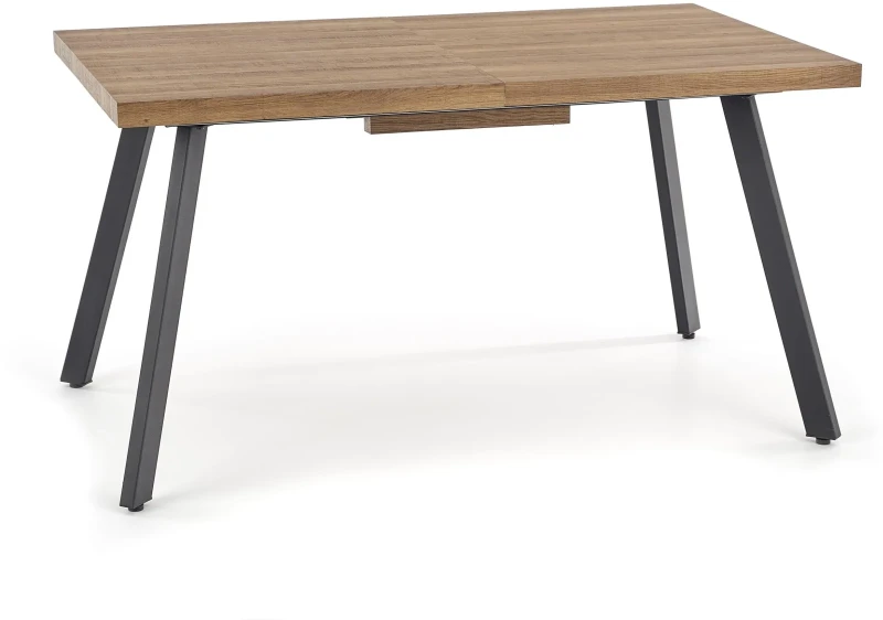 Stół rozkładany Berlin 140-180 cm blat orzechowy/czarny