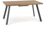 Stół rozkładany Berlin 140-180 cm blat orzechowy/czarny