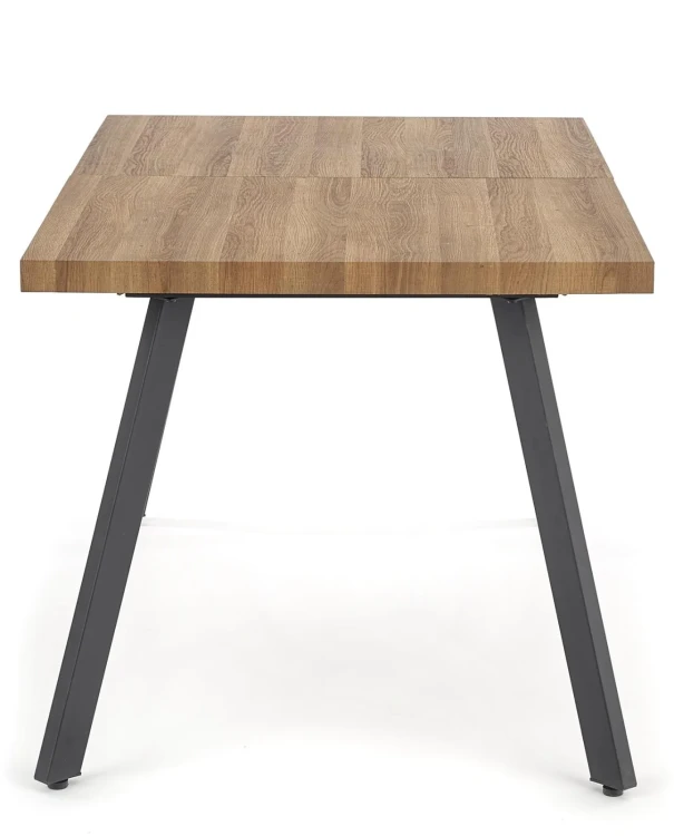 Stół rozkładany Berlin 140-180 cm blat orzechowy/czarny