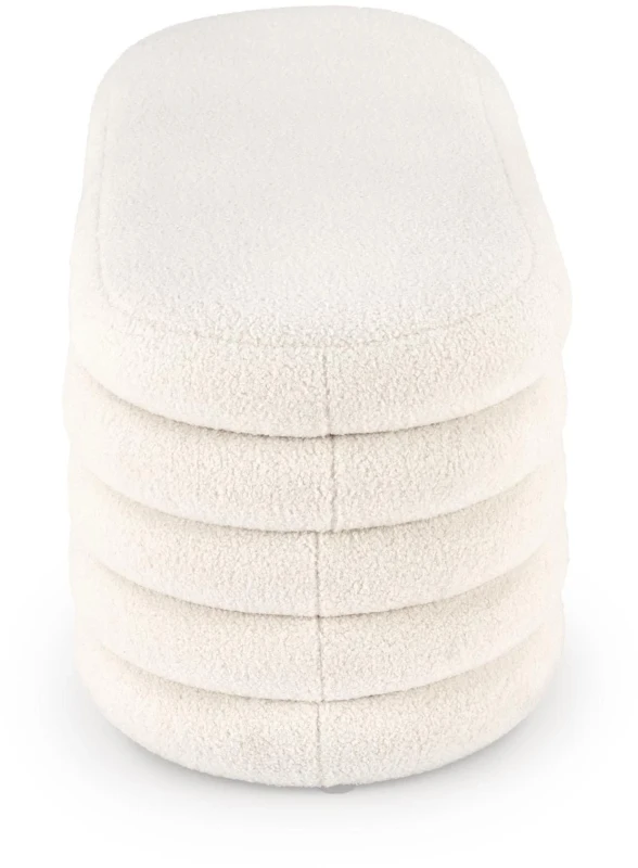 Ławka tapicerowana Bliss 105 cm z pojemnikiem kremowa