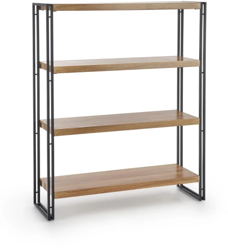 Regał Bolivar REG1 do salonu dąb złoty/czarny