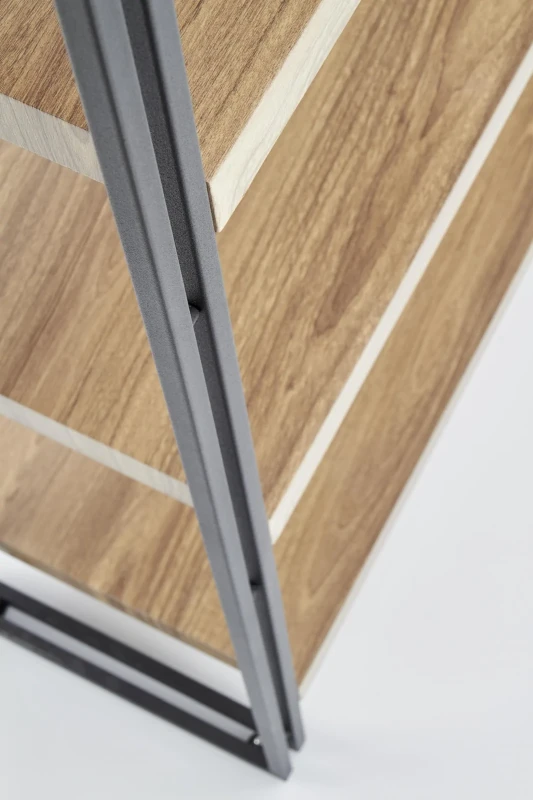 Regał Bolivar REG1 do salonu dąb złoty/czarny