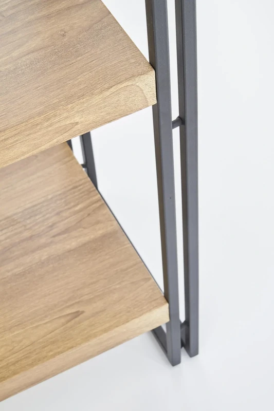 Regał Bolivar REG1 do salonu dąb złoty/czarny