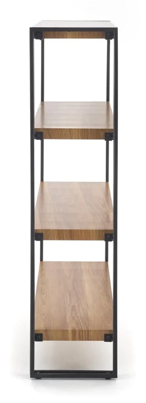 Regał Bolivar REG1 do salonu dąb złoty/czarny