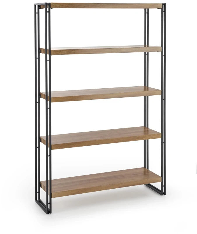 Regał Bolivar REG2 do salonu dąb złoty/czarny