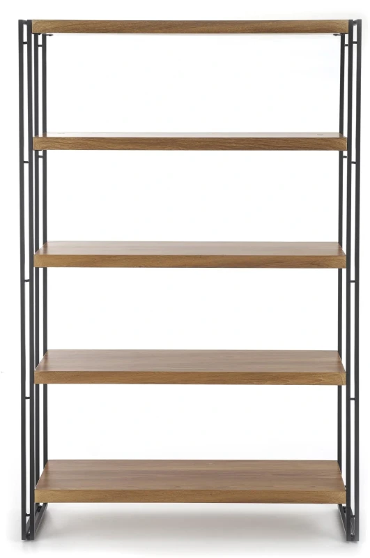 Regał Bolivar REG2 do salonu dąb złoty/czarny