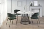 Stół okrągły Brodway 110 cm blat biały marmur/czarny