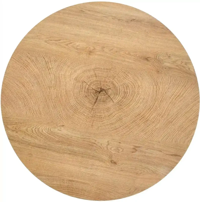 Ława okrągła Brooklyn do salonu dąb naturalny/czarny