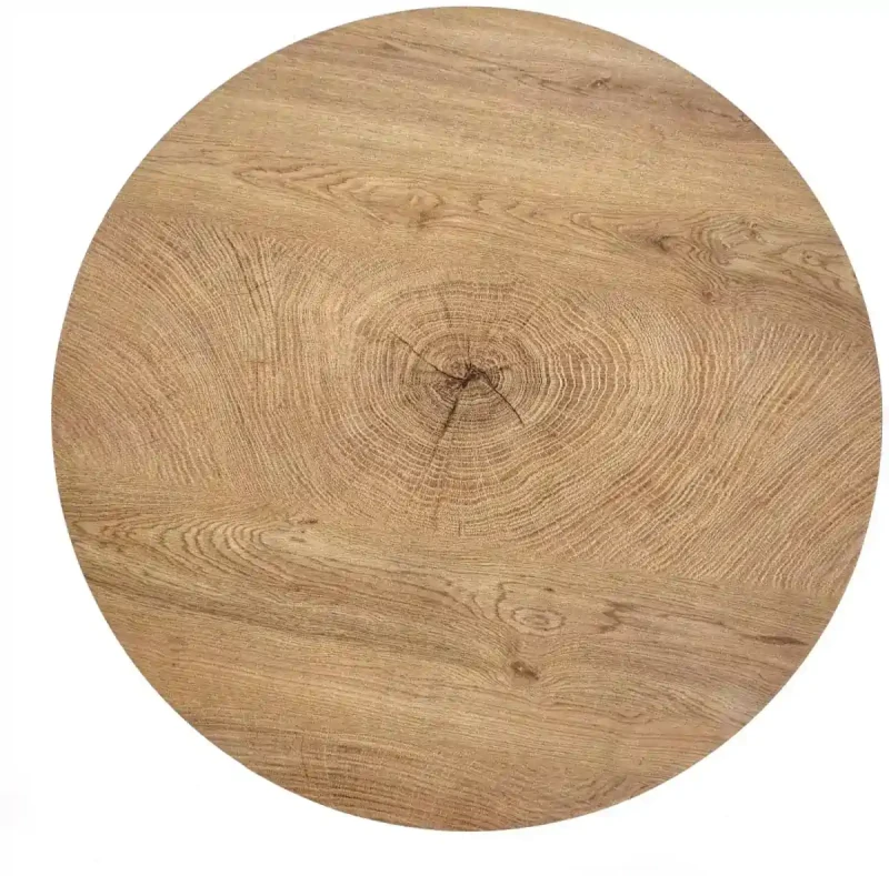 Ława okrągła Brooklyn do salonu dąb naturalny/czarny