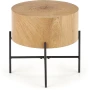 Ława okrągła Brooklyn-S 45 cm do salonu dąb naturalny/czarny