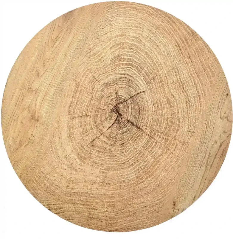 Ława okrągła Brooklyn-S 45 cm do salonu dąb naturalny/czarny