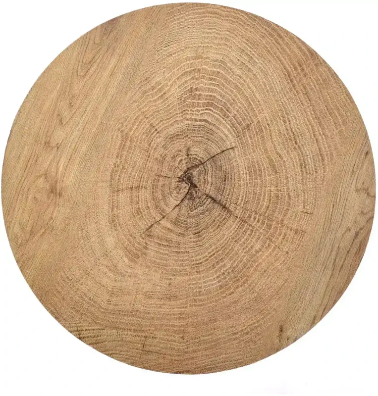 Ława okrągła Brooklyn-S 45 cm do salonu dąb naturalny/czarny