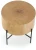 Ława okrągła Brooklyn-S 45 cm do salonu dąb naturalny/czarny