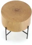 Ława okrągła Brooklyn-S 45 cm do salonu dąb naturalny/czarny
