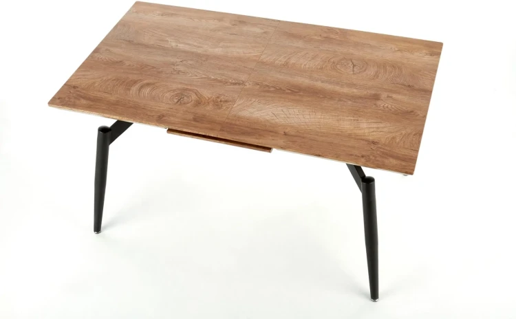 Stół rozkładany Cambell 140 - 180 cm dąb naturalny/czarny