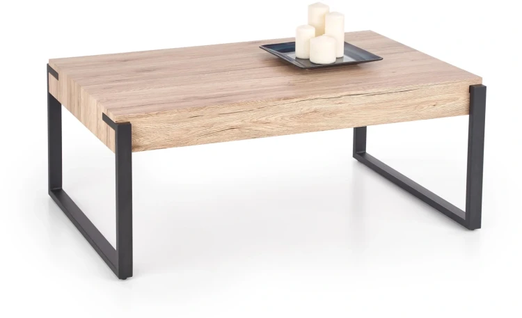 Ława stolik kawowy Capri 110 cm dąb san remo / czarny