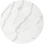 Stół okrągły Casemiro 90 cm blat biały marmur/złoty