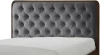 Łóżko podwójne Cassidy 160x200 cm tapicerowane popielaty/orzech