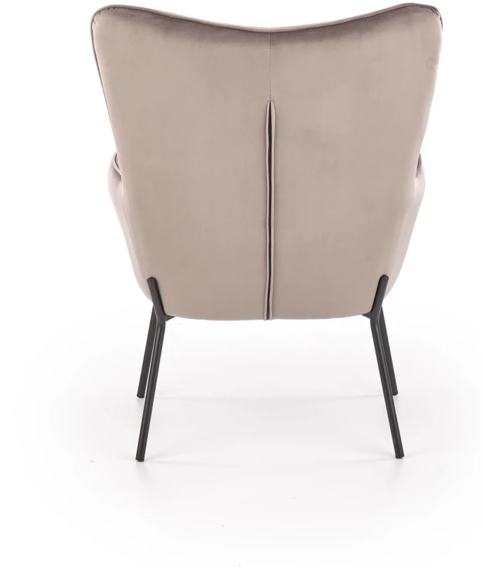 Fotel wypoczynkowy Castel do salonu popiel/czarny