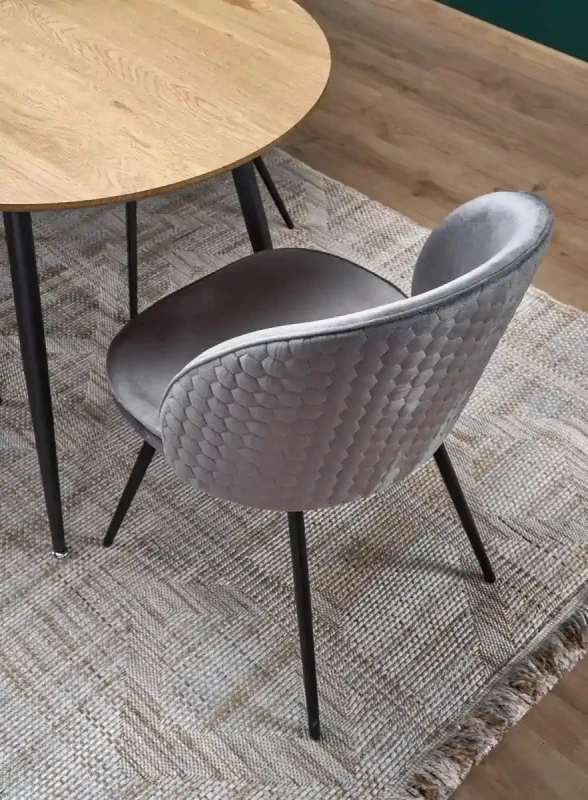 tół rozkładany Colorado 120-160 cm owalny dąb złoty / czarny