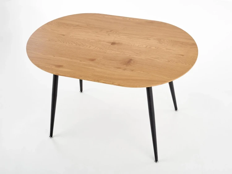 tół rozkładany Colorado 120-160 cm owalny dąb złoty / czarny