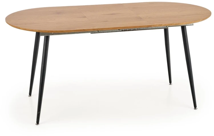 tół rozkładany Colorado 120-160 cm owalny dąb złoty / czarny