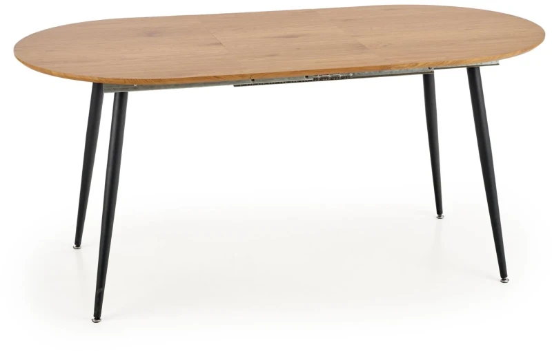 tół rozkładany Colorado 120-160 cm owalny dąb złoty / czarny