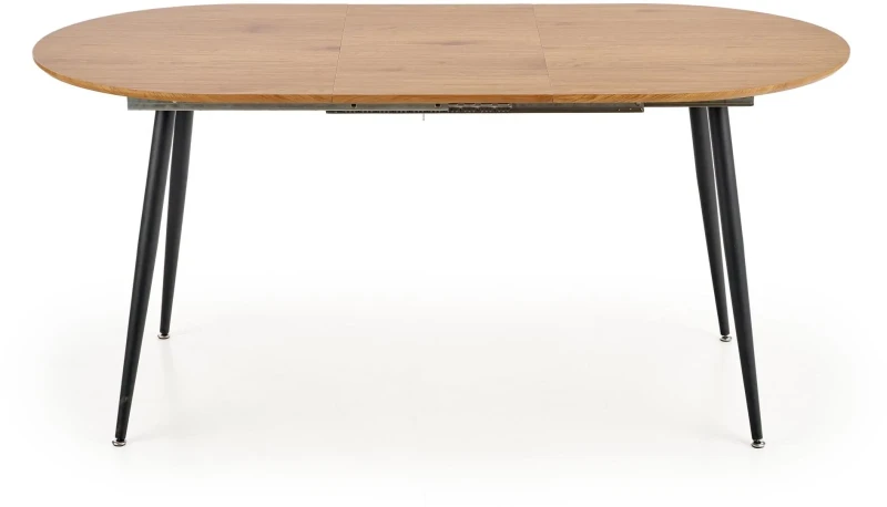 tół rozkładany Colorado 120-160 cm owalny dąb złoty / czarny