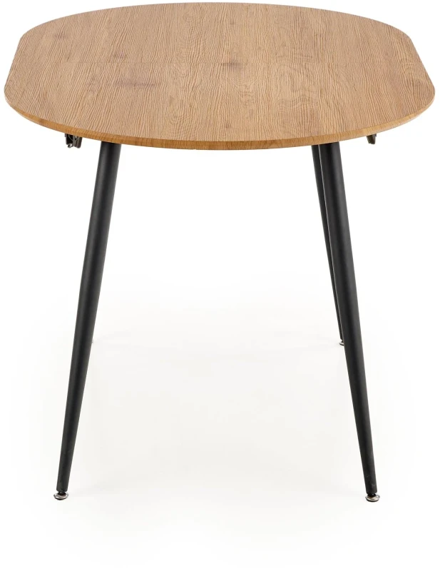 tół rozkładany Colorado 120-160 cm owalny dąb złoty / czarny