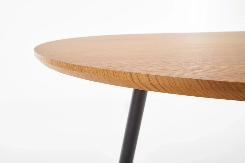 tół rozkładany Colorado 120-160 cm owalny dąb złoty / czarny