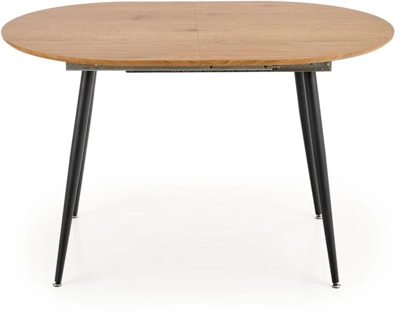 tół rozkładany Colorado 120-160 cm owalny dąb złoty / czarny