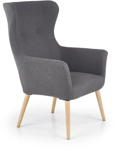 Fotel wypoczynkowy Cotto do salonu ciemny popiel