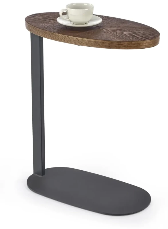 Ława Delphi do salonu orzechowy/czarny