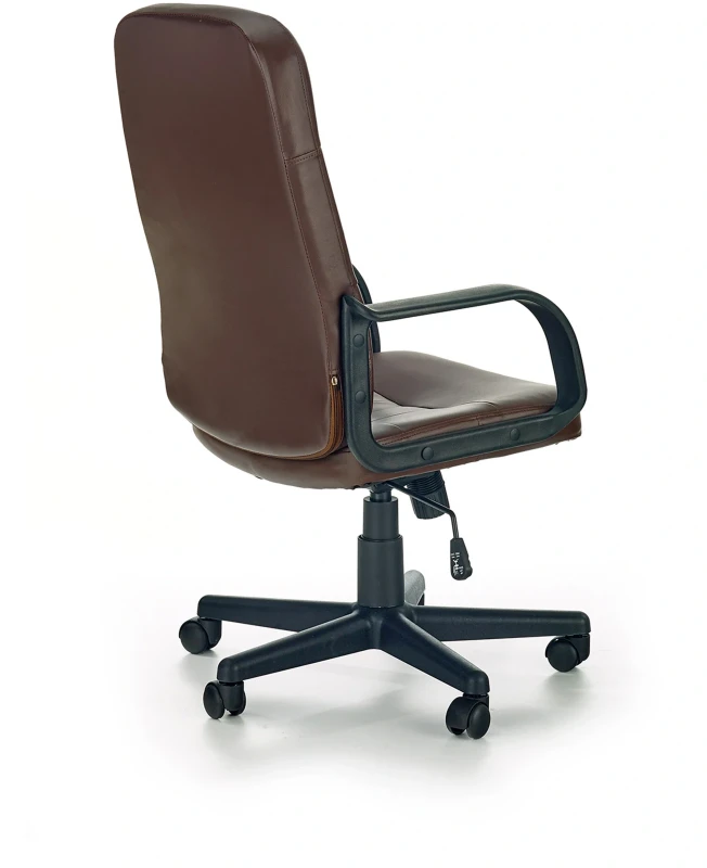 Fotel gabinetowy Denzel obrotowy do biura ciemny brąz