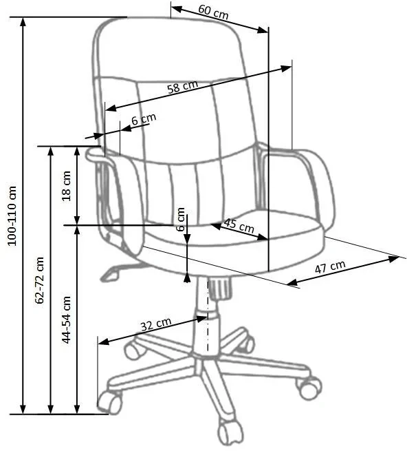 Fotel gabinetowy Denzel obrotowy do biura czarny