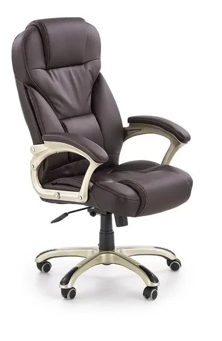 Fotel gabinetowy Desmond obrotowy do biura ciemny brąz