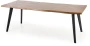Stół rozkładany Dickson 120-180cm blat dąb naturalny/czarny