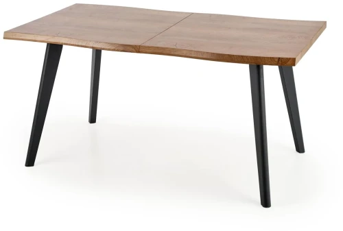 Stół rozkładany Dickson 120-180cm blat dąb naturalny/czarny