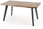 Stół rozkładany Dickson 150-210cm blat dąb naturalny/czarny
