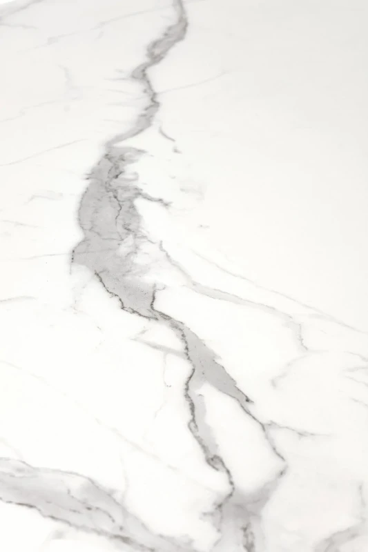 Stół rozkładany Diesel 160-200cm blat biały marmur/czarny