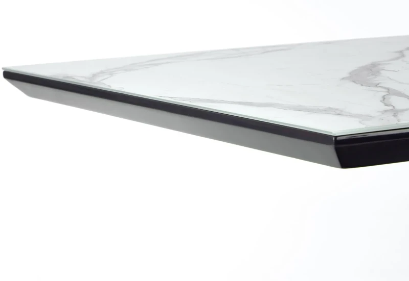 Stół rozkładany Diesel 160-200cm blat biały marmur/czarny