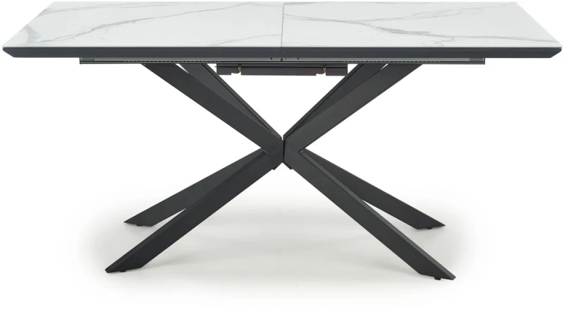 Stół rozkładany Diesel 160-200cm blat biały marmur/czarny