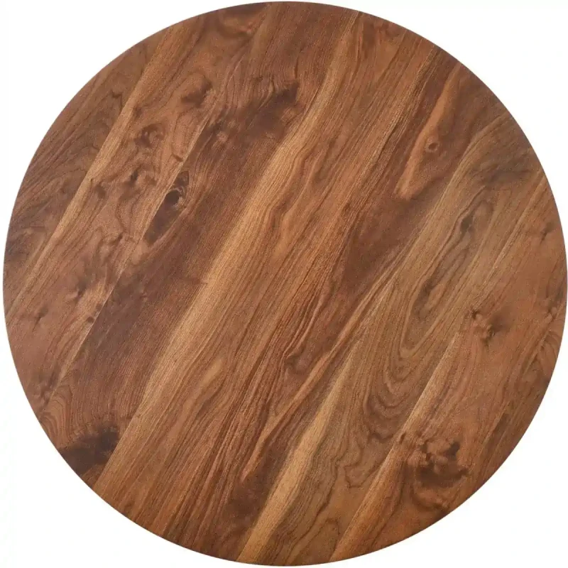 Stół okrągły Domenico 110cm blat orzech/orzech złoty